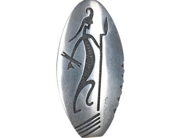 Vintage Hopicrafts Hopi Overlay Silver pin