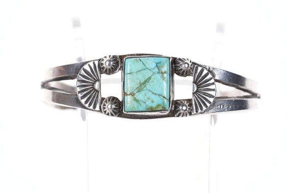 Fred Harvey Era vintage navajo sterling/turquoise… - image 1