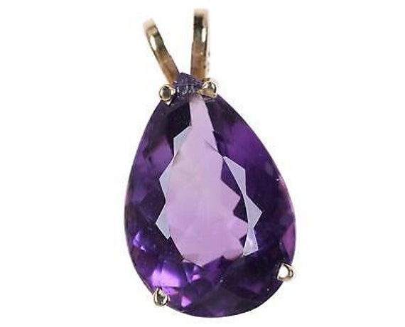 14k gold Amethyst Pendant - image 6