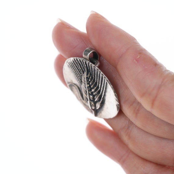 Retired James Avery Wheat pendant in sterling - image 3
