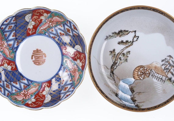 2 Fine antique Japanese Studio Porcelain bowls - image 1