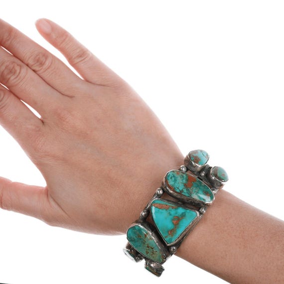 Native American Important Jim Poyer Royston Turquoise Sterling Silver Bracelet Native American Important Jim Poyer Royston Turquoise Sterling Silver Bracelet