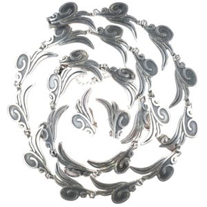 Melesio Villareal Taxco Vintage Sterling silver Necklace, Bracelet, and earrings image 4