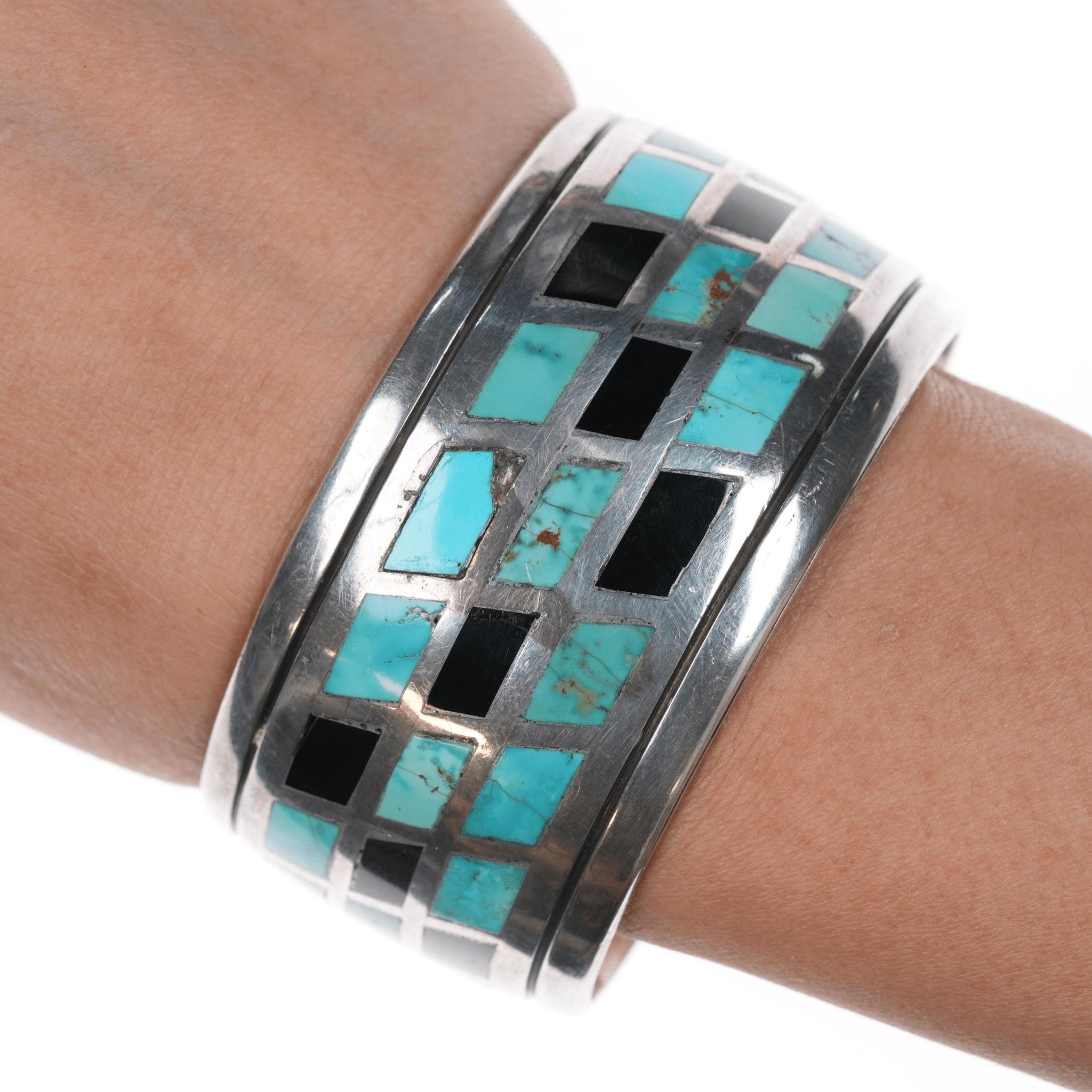 Important Very Famous Artist Kee Joe Benally Turquoise Native American Jewelry Silver Pin Important Very Famous Artist Kee Joe Benally Turquoise Native American Jewelry Silver Pin
