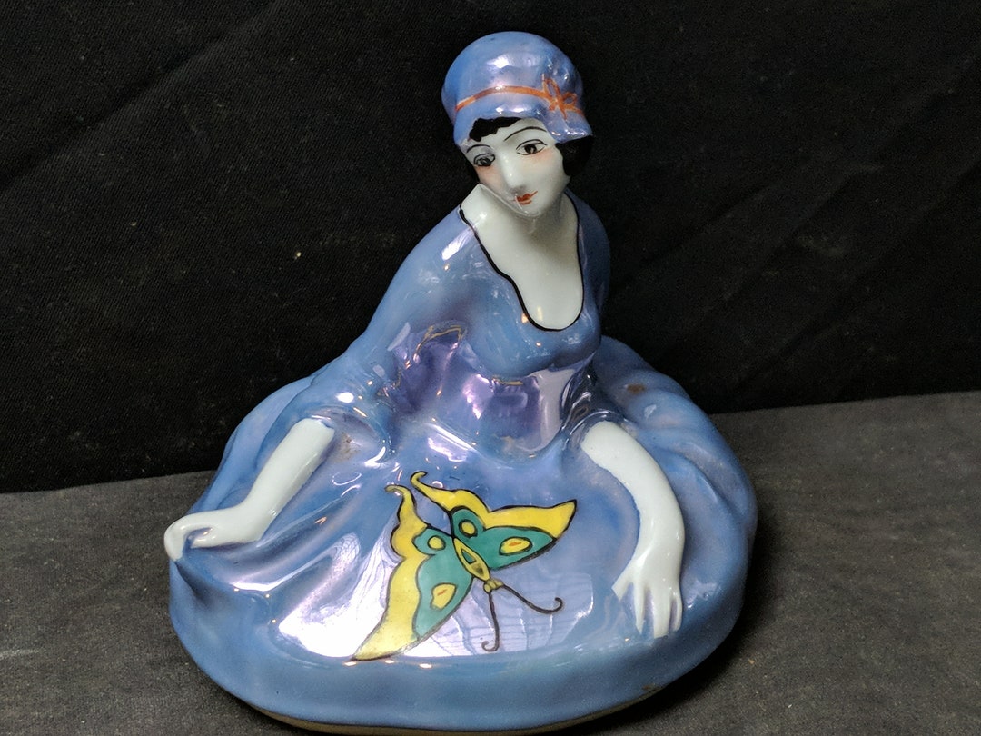 Lid for Figural Noritake Art Deco Powder Jar Woman Flapper Etsy