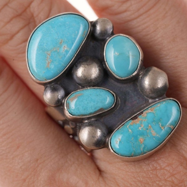 Readda Begay Navajo Sterling Blue Ridge Turquoise Ring