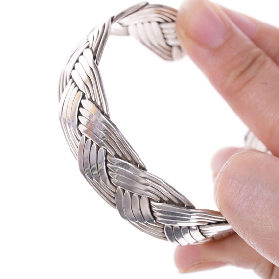 Retro Braided Mexican sterling bracelet - image 2