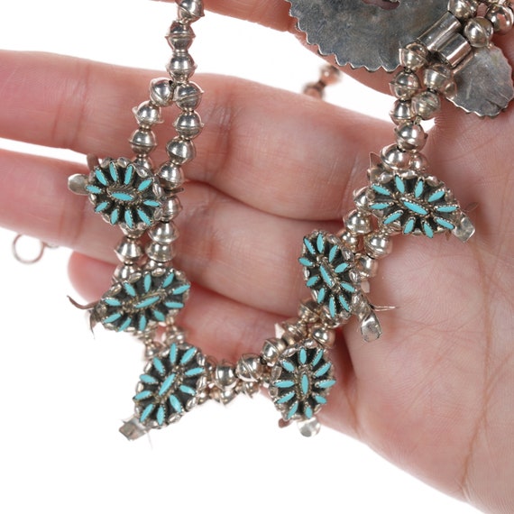 LP Zuni sterling and turquoise petit point squash… - image 3