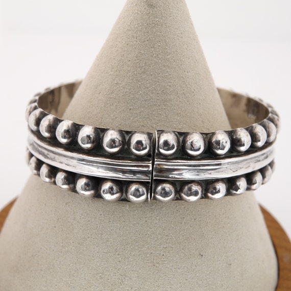 Mid Century Taxco Modernistic Hinged Bracelet