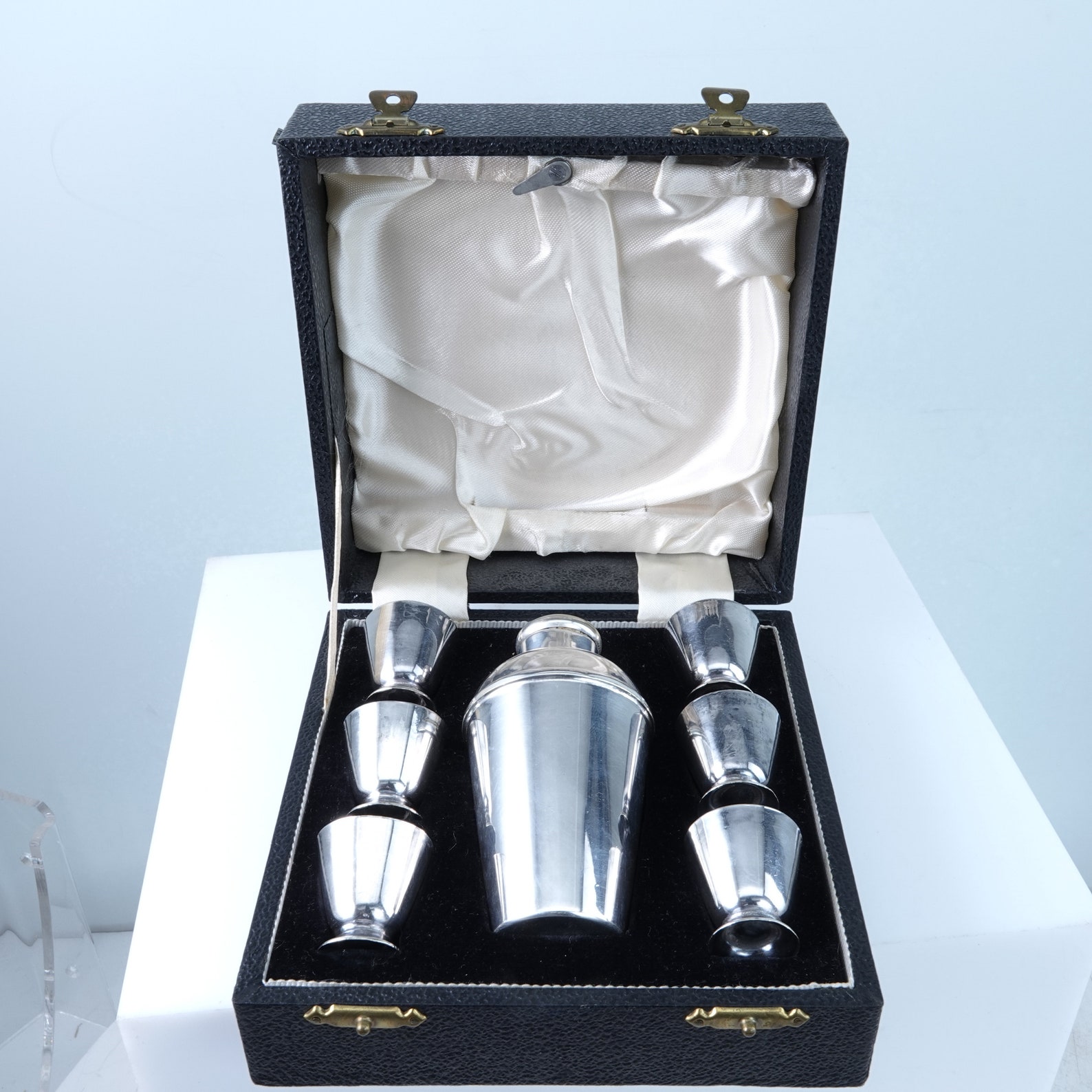 C1950 Miniature Cocktail Shaker Set in Box Plato EPNS England Etsy