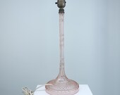 16 quot c1930 Pink Cut Depression Glass Lamp