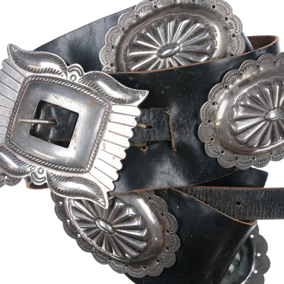 Large 1960's Navajo Silver concho belt