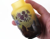 c1900 French Galle Cameo glass vase 4 3 8 quot