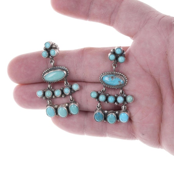 Sheila Tso Navajo Sterling and turquoise earrings