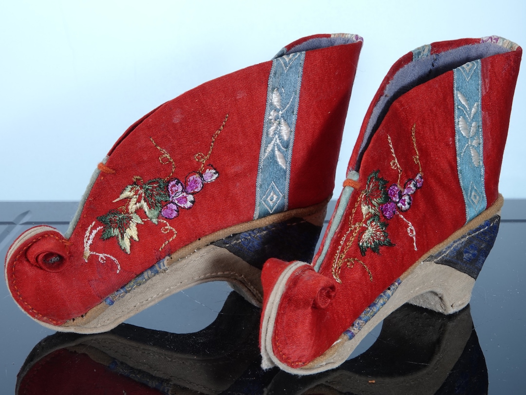 C1900 Antique Chinese Lotus Shoes for Bound Feet - Etsy