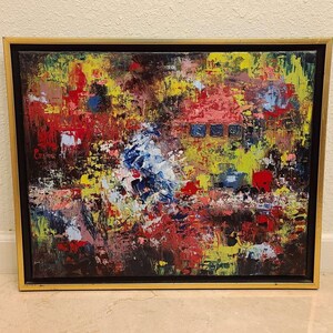 Leanne Venier Austin Texas Abstract Artist Oil on Canvas "Possession In great Me - Estate Fresh Austin