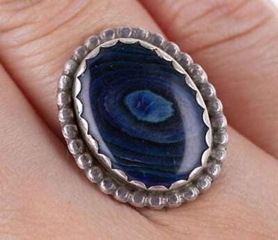 Sz5.5 Vintage Native American Sterling ring signe… - image 1