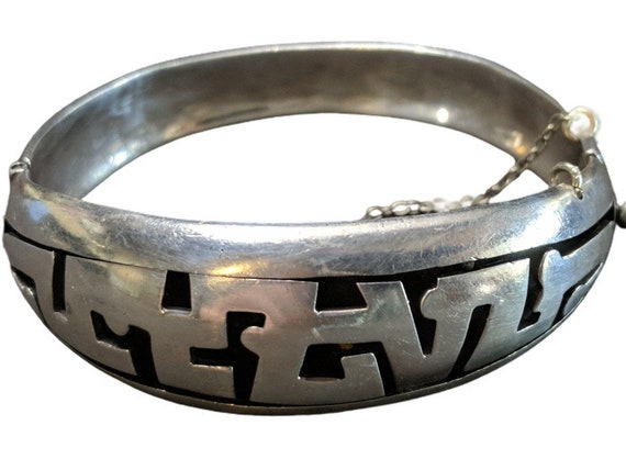 Alfredo Villasana Mexican Modernist Silver Bracel… - image 1