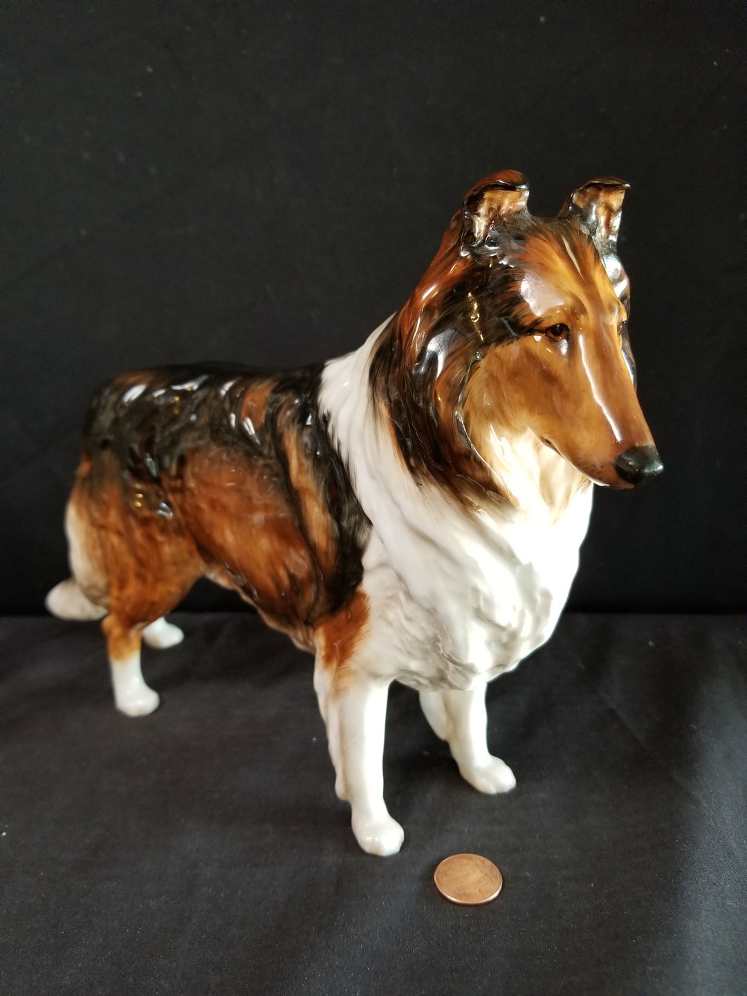 Large Royal Doulton Dog Collie Figurine ashtead Applause HN1057 10.25