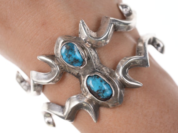 Nice Vintage Native American Silver/turquoise san… - image 1