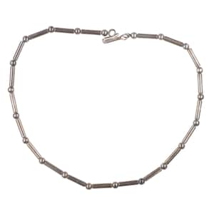 16&quot; Vintage Southwestern sterling silver tube bead necklace
