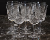 8 Waterford Lismore Water Goblet Crystal Stems
