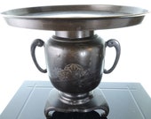 c1910 Japanese Brass Bronze Ikebana Planter Vase