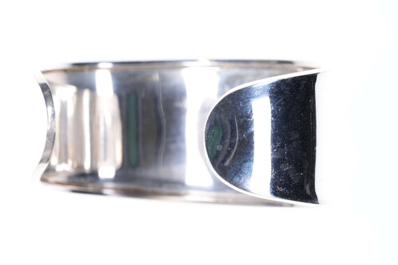 Vintage cll Mexican sterling agate cuff bracelet - image 4