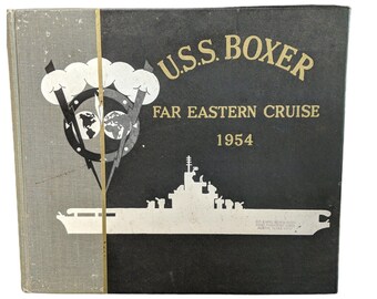 1954 USS Boxer Far Eastern Cruise Book Navy/Marines