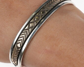 Sz11.25 Tom Sam Navajo Overlay Kokopelli Ring Sterling