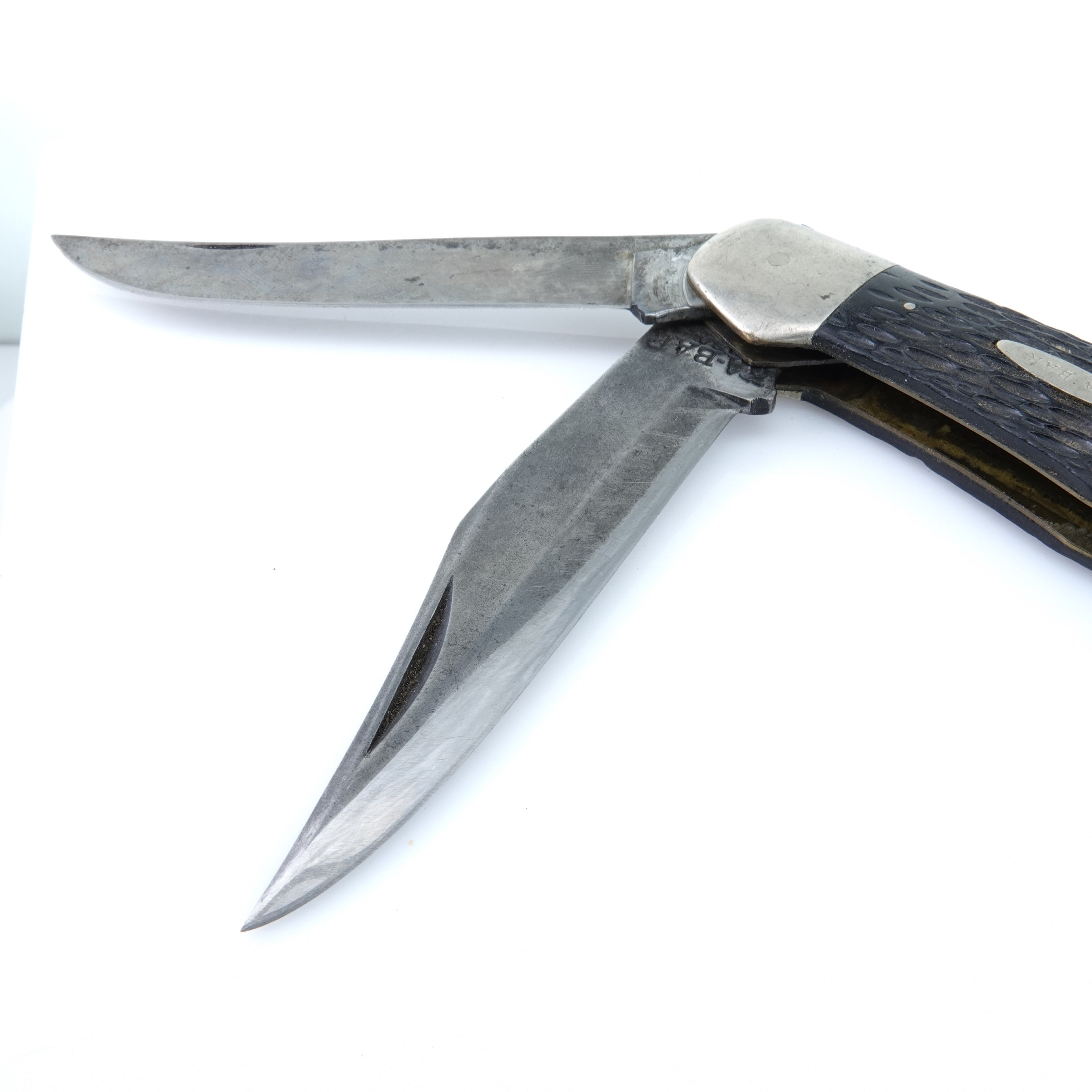 C1950 Kabar Large Folding Hunting Knife Two Blade Etsy