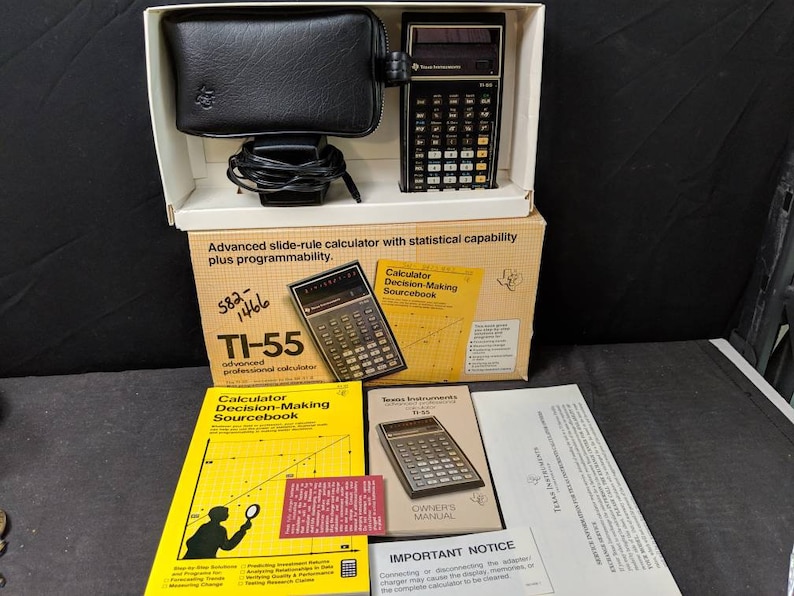 1977 Texas Instruments TI55 Advanced Professional Calculator Etsy
