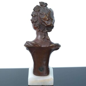 Georges Van der Straeten1856-1928 French High quality Dimiuative Bronze Bust o image 4