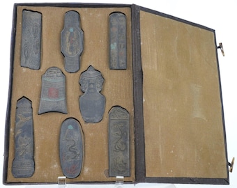 Antique Chinese Ink cake set