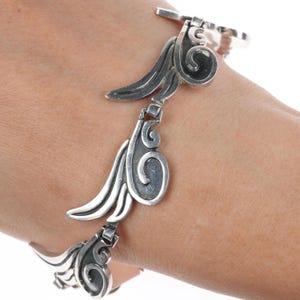 Melesio Villareal Taxco Vintage Sterling silver Necklace, Bracelet, and earrings image 3