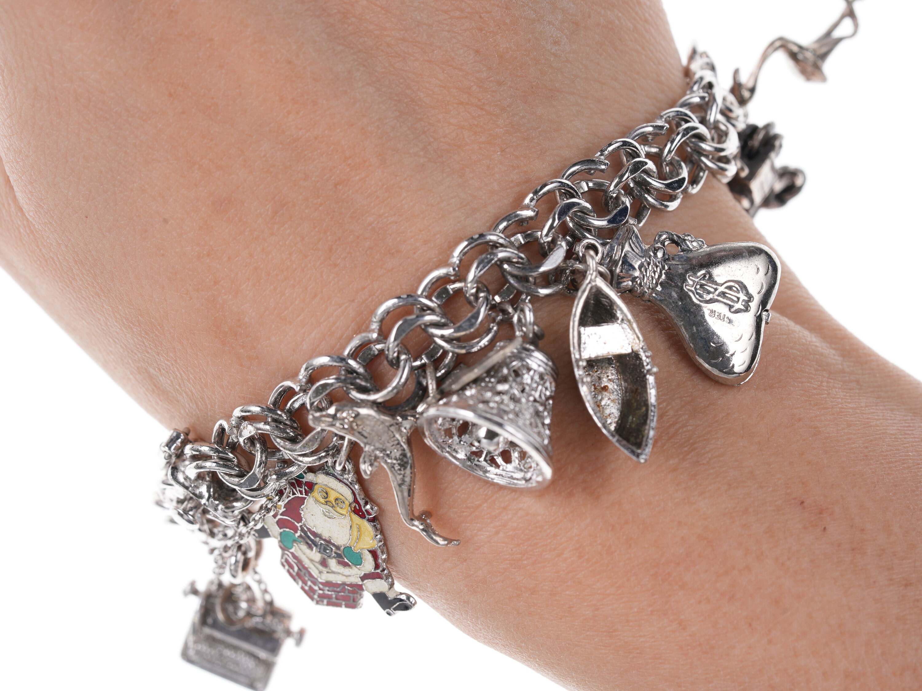 Vintage Sterling Silver Charm Bracelet – Long Beach Antique Mall