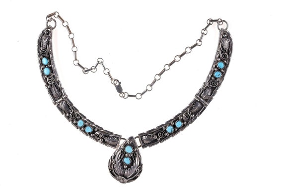Navajo Sterling/Turquoise necklace - image 1