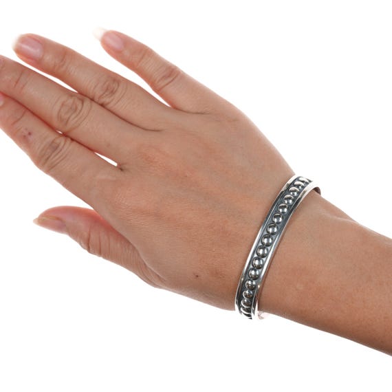 6 5 8 James Avery Beaded Cuff Bracelet in Sterling Etsy Canada