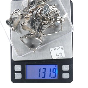 Melesio Villareal Taxco Vintage Sterling silver Necklace, Bracelet, and earrings image 10