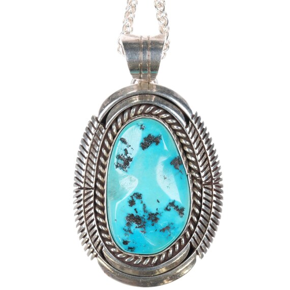 Ben Begaye (d.) Dry Creek Turquoise (r) Vintage Native American Navajo Sterling Silver Buckle Ben Begaye (d.) Dry Creek Turquoise (r) Vintage Native American Navajo Sterling Silver Buckle