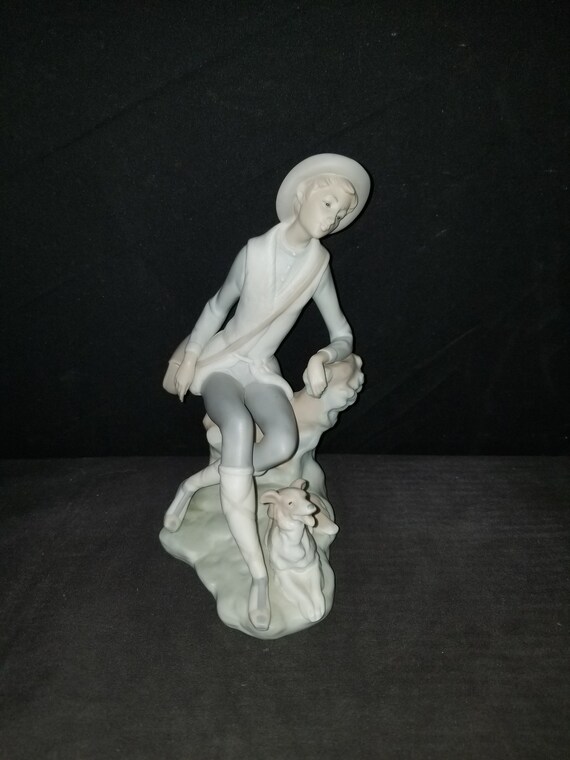lladro shepherd boy with dog