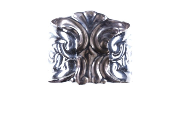 7.25" Vintage Mexican Sterling cuff bracelet - image 2