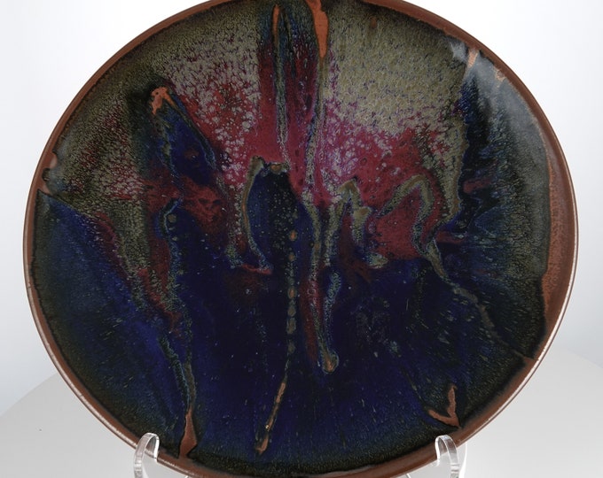 12 3/8 Potters Brown Abstract Studio Pottery Centerpiece Bowl Etsy