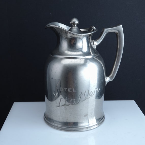 1950's Hotel Statler Insulated Hot Water Pitcher for Coffee With