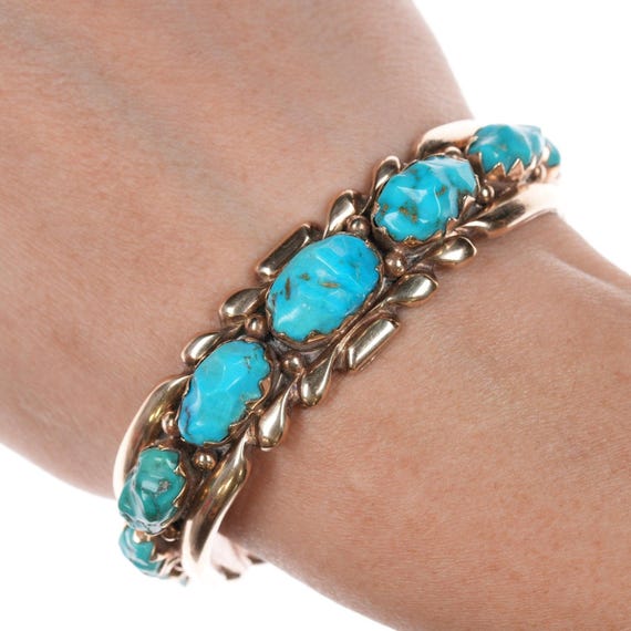 6.25 Wayne & Virginia Quam Zuni 14k/sterling Turquoise Row 6.25 Wayne & Virginia Quam Zuni 14k/sterling Turquoise Row