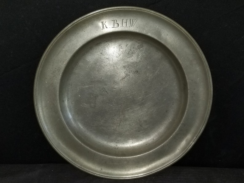 1783 German Pewter Plate 11.25 Dated 3 Hallmarks Etsy