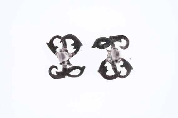 Hand Engraved L monogram Sterling Cufflinks - image 3