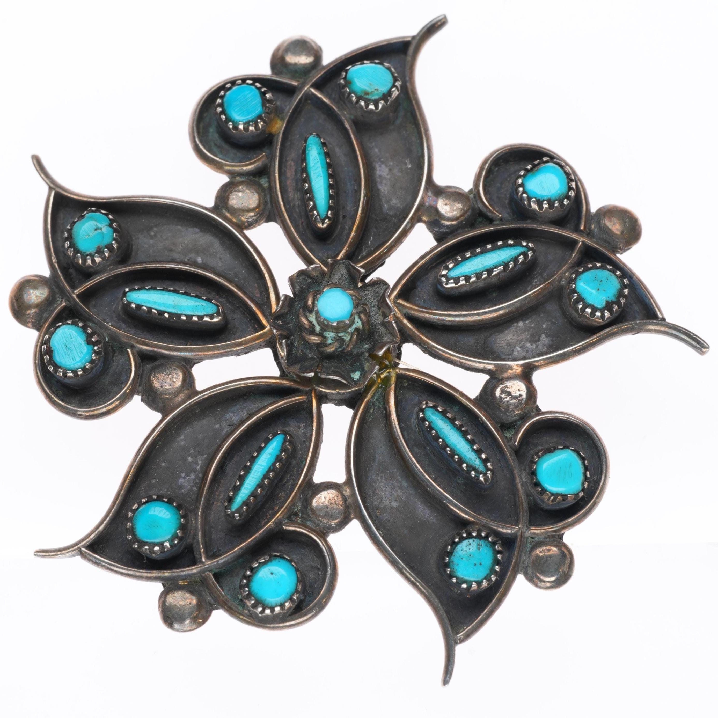 Zuni Needlepoint Brooch Pendant - Etsy