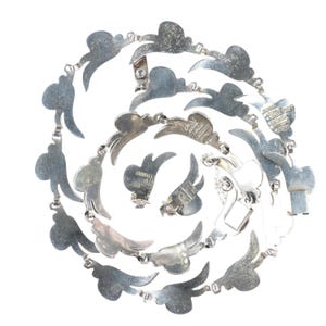 Melesio Villareal Taxco Vintage Sterling silver Necklace, Bracelet, and earrings image 5