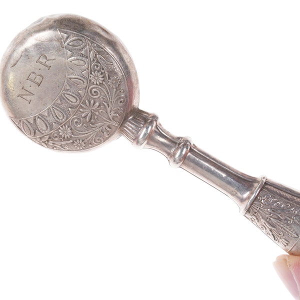 Sterling Baby Rattle Etsy